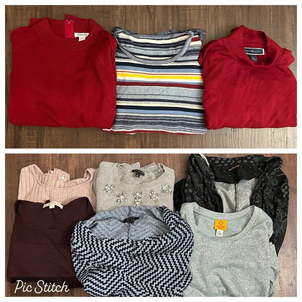 Loft Sweater/Long-Sleeve Lot of 9! Medium & Large, Ann Taylor Lof Size L / US 10 / IT 46 - 1 Thumbnail
