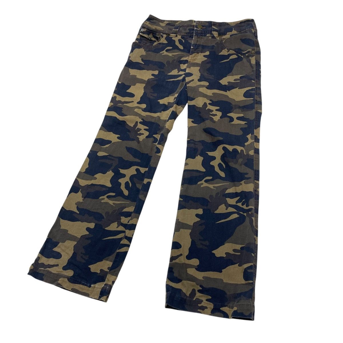 Japanese Brand 🗣️Vintage Japanese Brand La Moda Poji Camo Bootcut Denim Pant Size US M / EU 48-50 / 2 - 4 Thumbnail