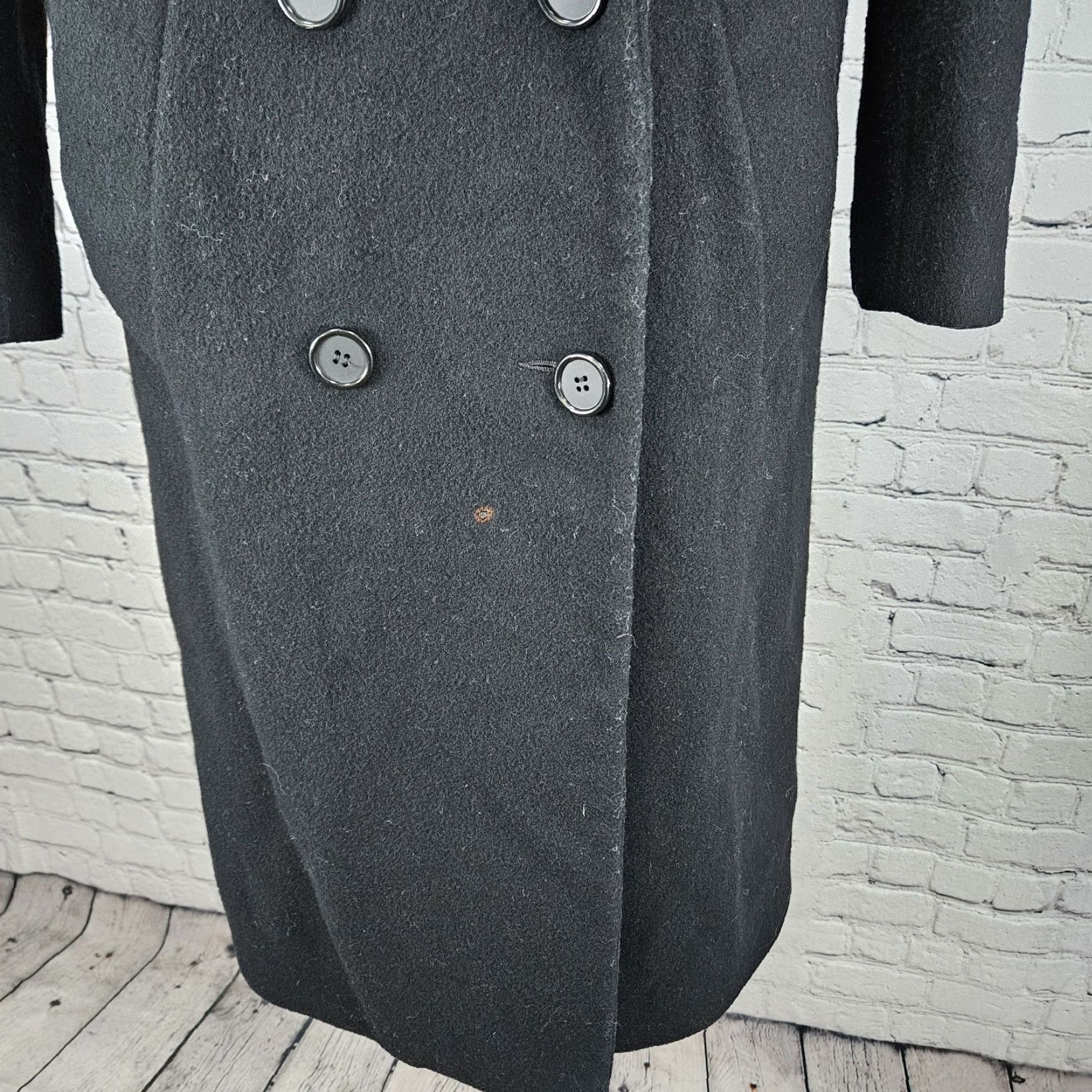 Jones New York VTG Jones New York Black 100% Wool Velvet Collar Over Coat Small Petite Women Long Wool Overcoat Jacket Size S / US 4 / IT 40 - 5 Thumbnail