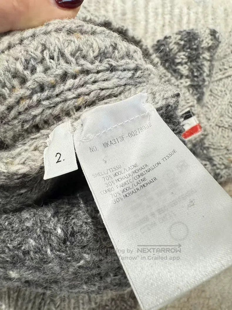 Thom Browne Thom Browne Cable Knit Crewneck Sweater Size US M / EU 48-50 / 2 - 4 Thumbnail