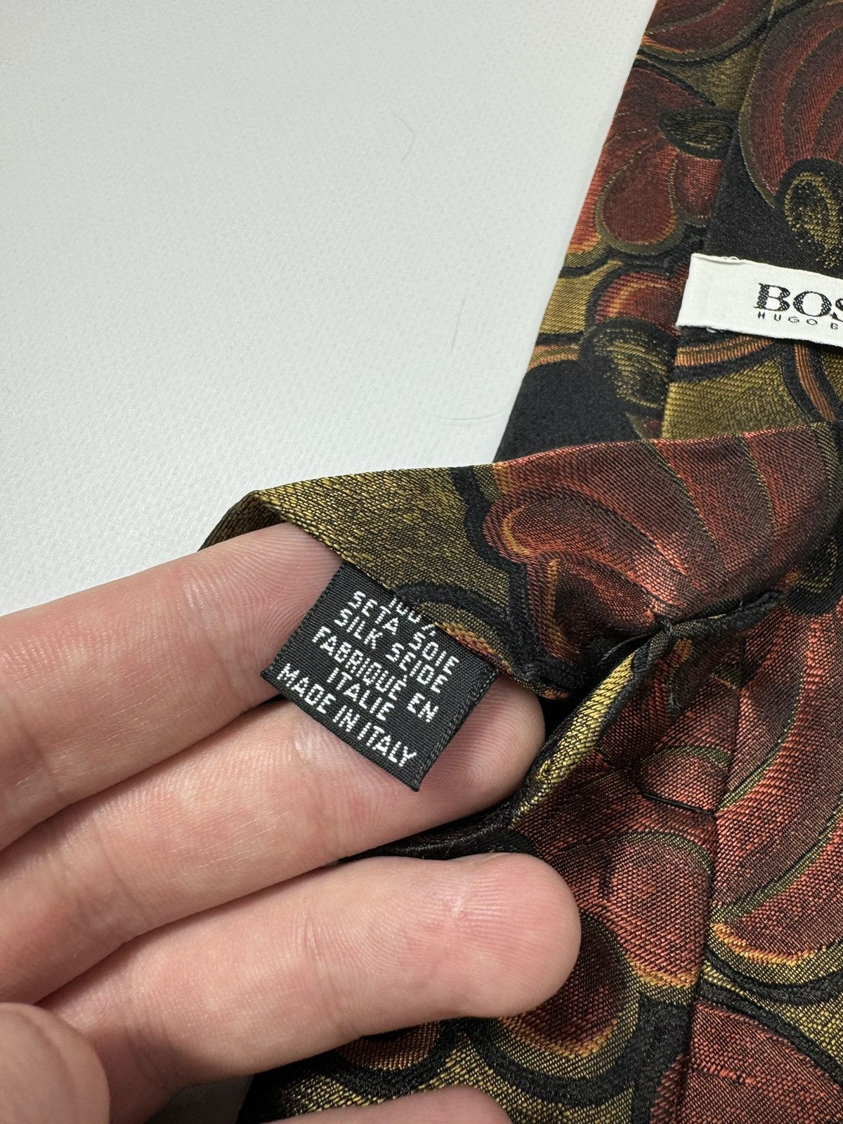 Hugo Boss × Vintage Vintage handmade Hugo Boss tie Size ONE SIZE - 3 Thumbnail