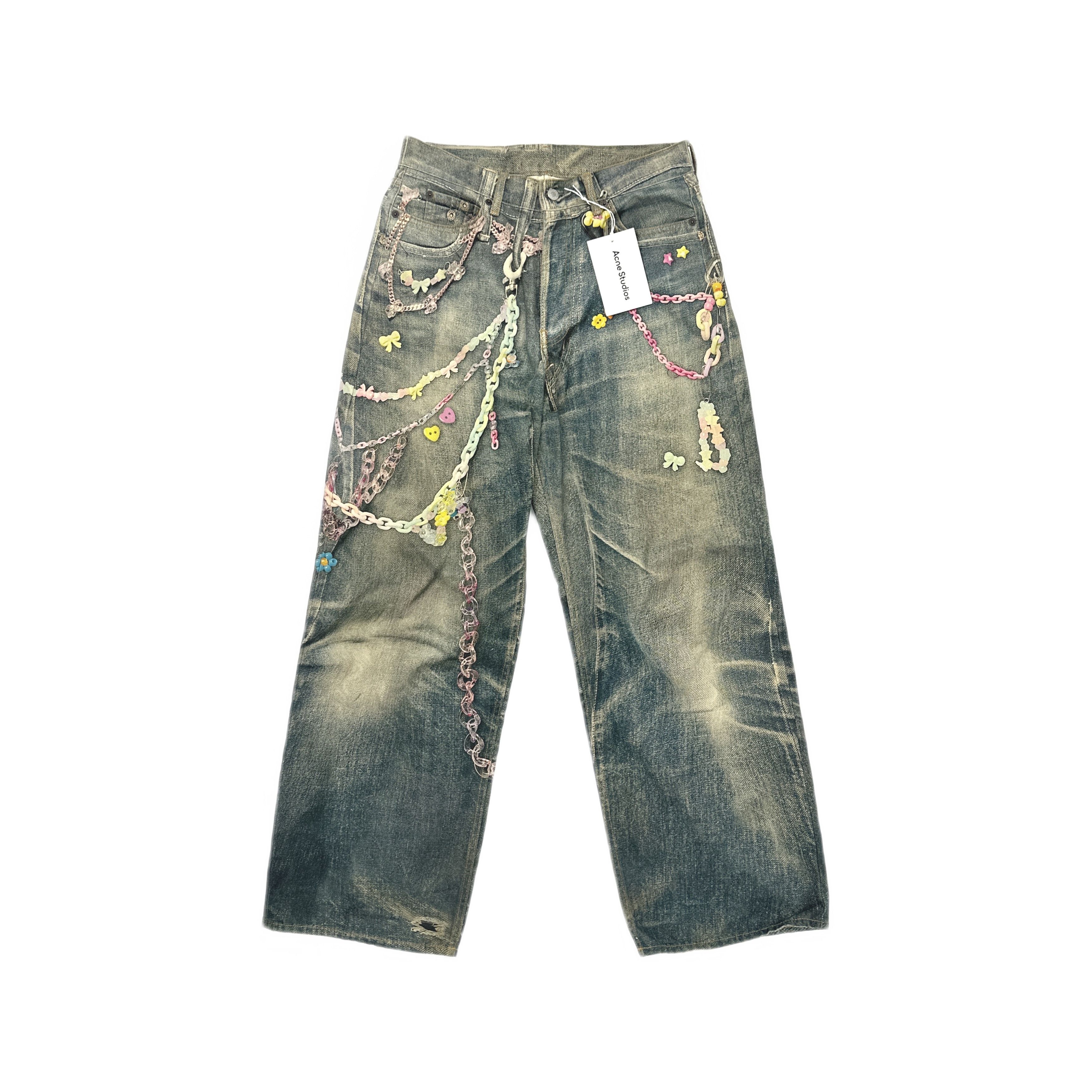 Acne Studios Acne Studios Chain Embellished Denim Jeans Size 30 Size US 30 / EU 46 - 1 Thumbnail