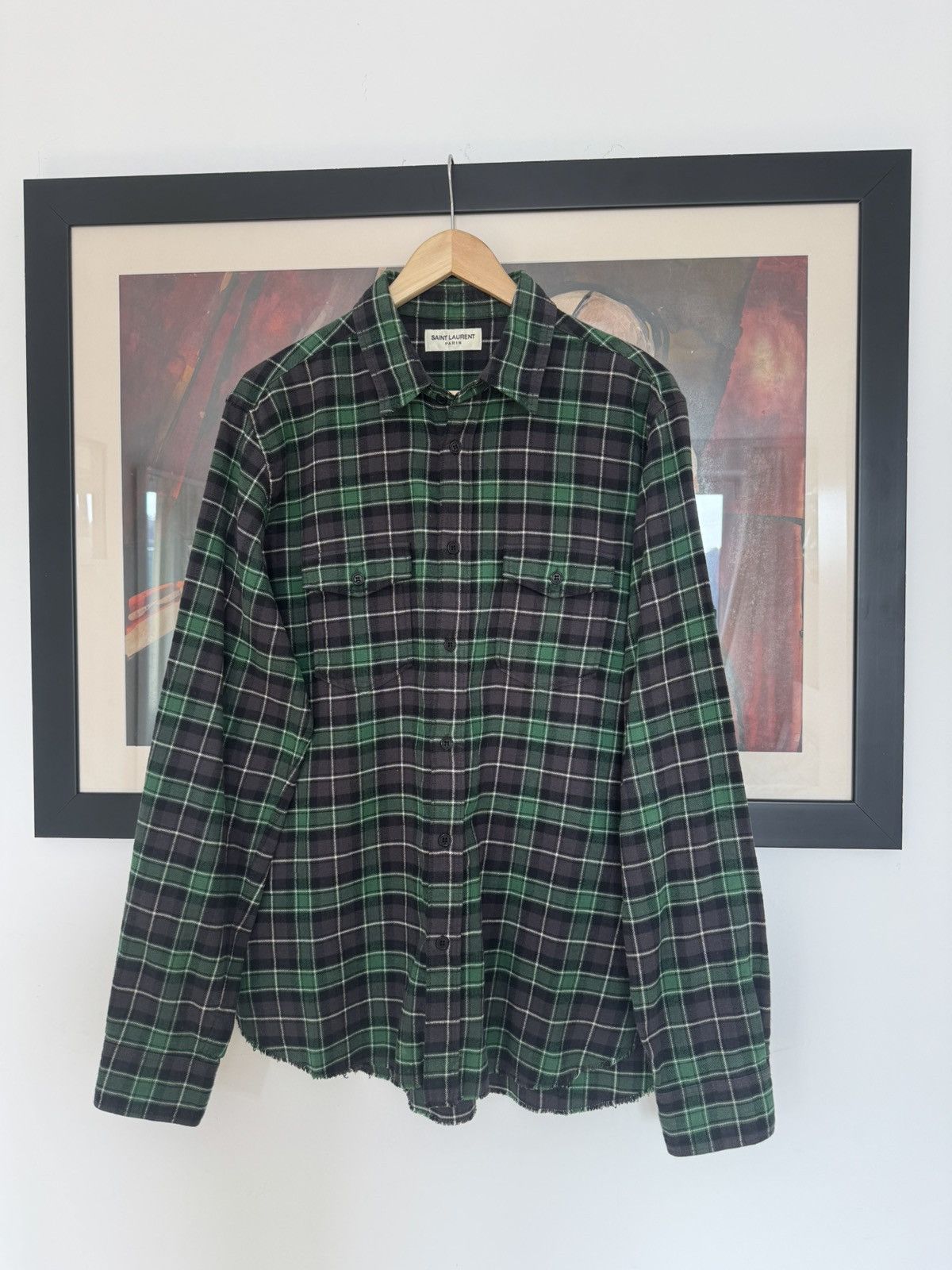 Saint Laurent Paris Hedi Slimane Saint Laurent Paris SLP Button Flannel Shirt Size US M / EU 48-50 / 2 - 1 Thumbnail