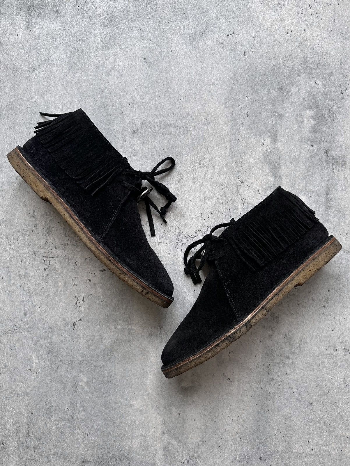 Saint Laurent Paris HEDI SLIMANE | NINO FRINGED BOOTS Size US 9 / EU 42 - 4 Thumbnail