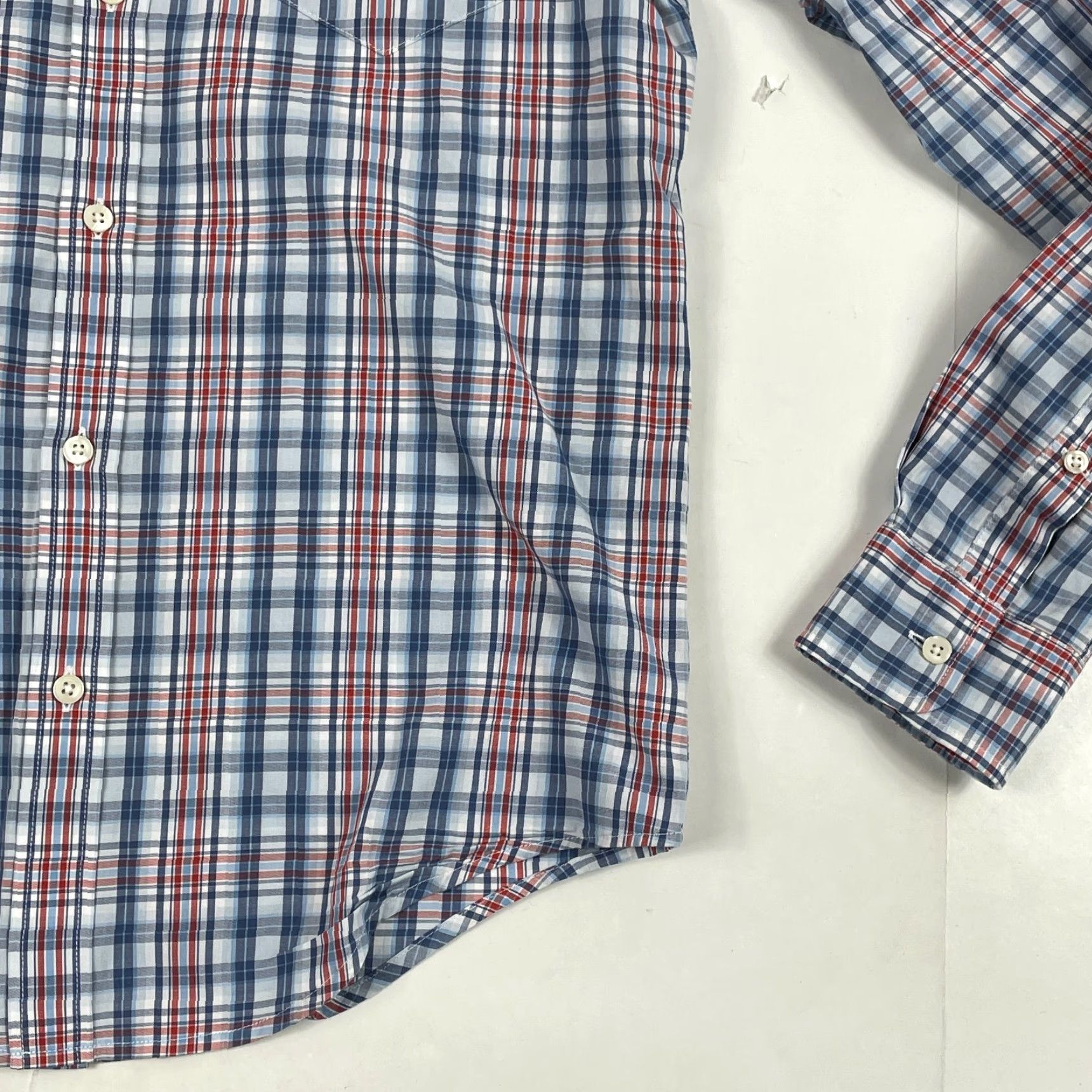 Lacoste Lacoste Shirt Mens 38 Blue Plaid Button-Down Long Sleeve Casual Workwear Preppy Crocodile Size US M / EU 48-50 / 2 - 4 Thumbnail