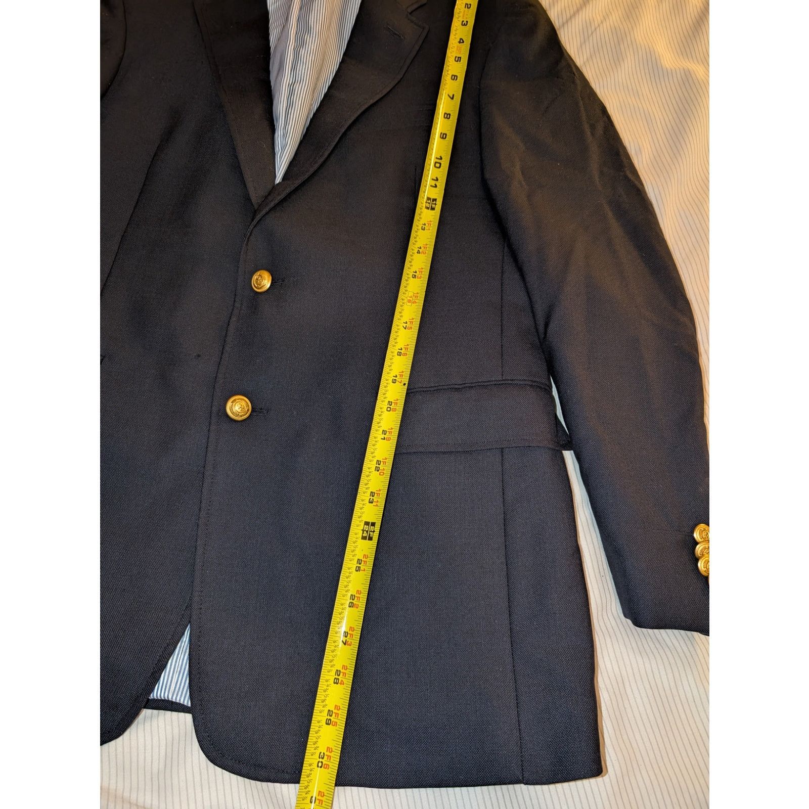 Tommy Hilfiger Tommy Hilfiger 2 Button Blazer Sportscoat Navy Size 44 Reg Size 44R - 8 Thumbnail