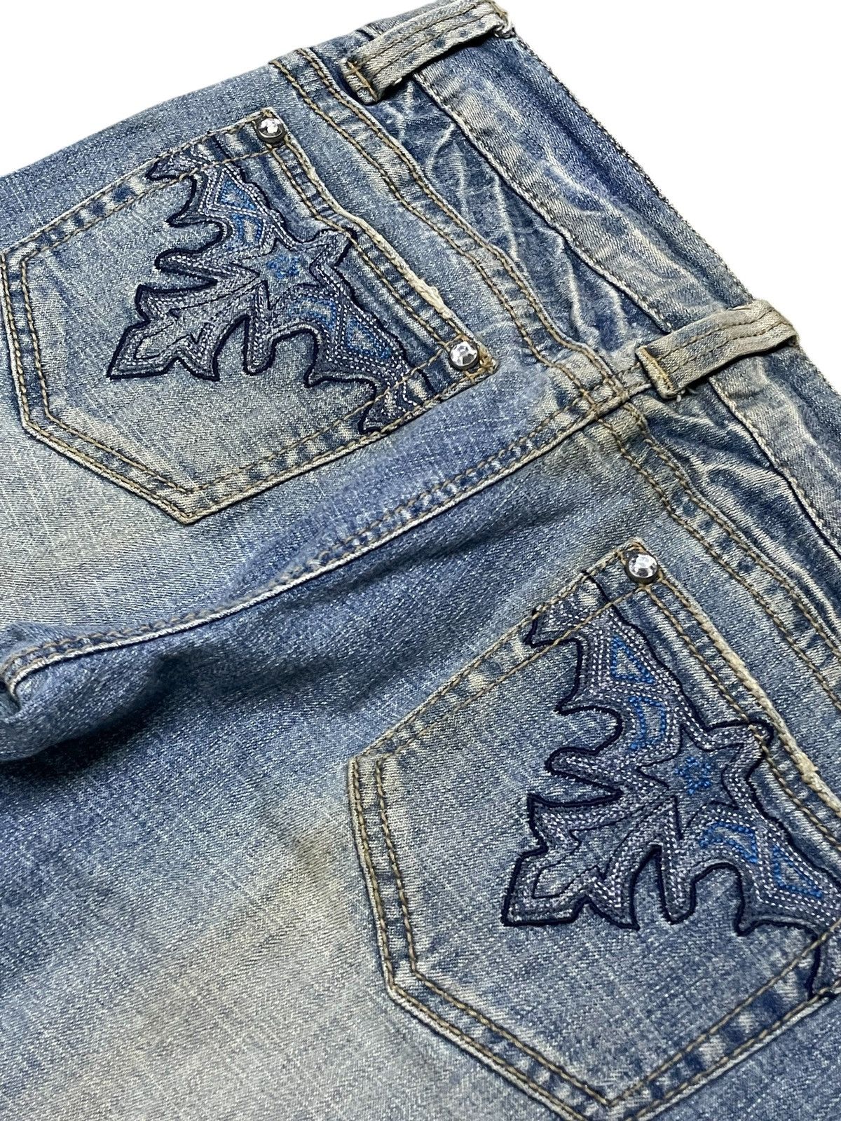 Shellac × Tornado Mart Tornado Mart Style Japanese Brand Flared Tribal Pocket Jeans Size US 28 / EU 44 - 13 Thumbnail