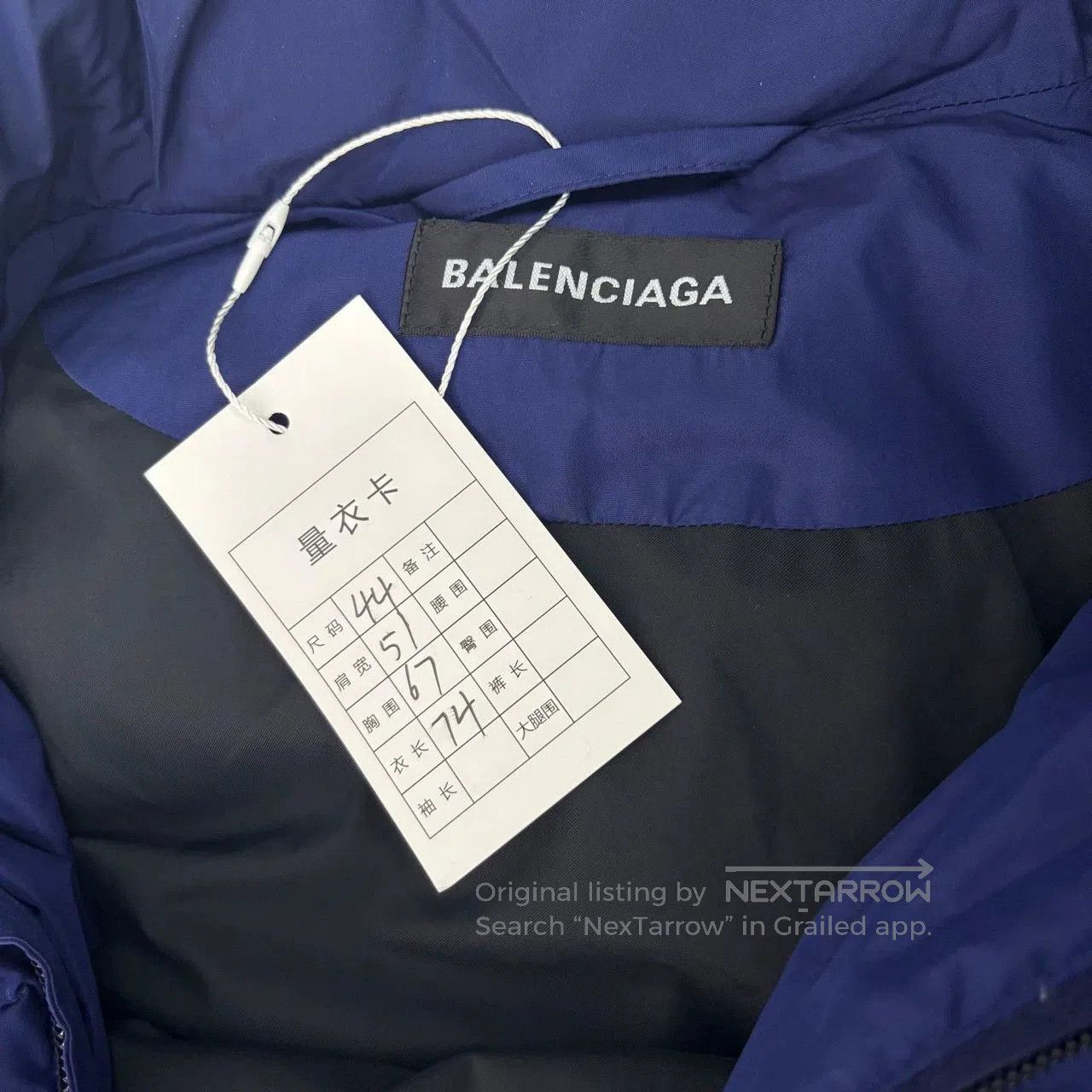 Balenciaga Balenciaga 17FW Blue Logo Puffer Jacket. Size US L / EU 52-54 / 3 - 5 Thumbnail