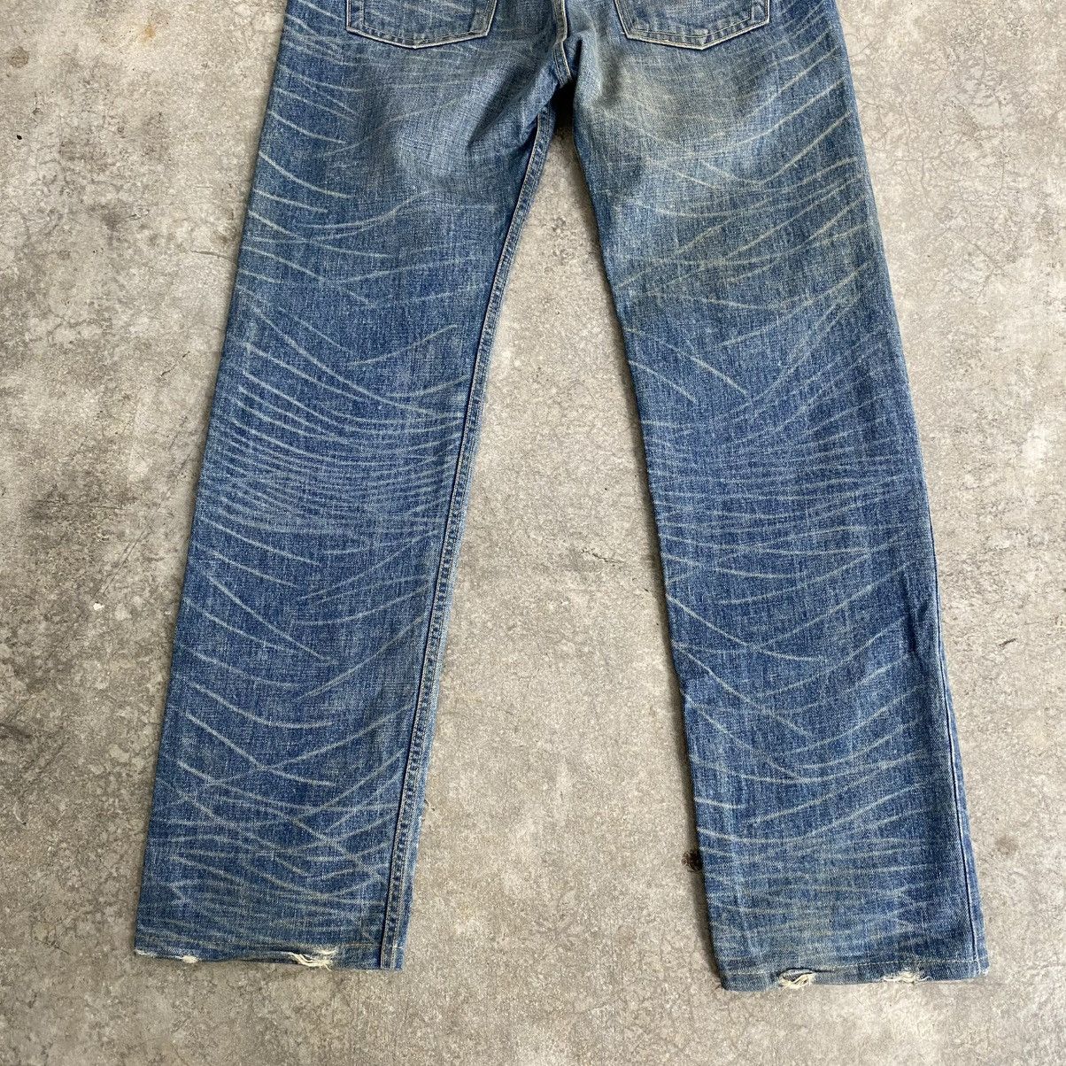 Lad Musician 2000’s Lad Musician Whisker Washed Straight Leg Denim Jeans Size US 33 - 13 Thumbnail