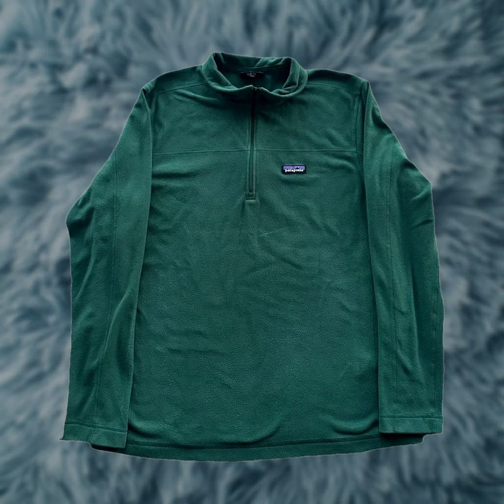 Patagonia Patagonia Men's Large Fleece Pullover 1/4 Zip Green Lightweight Sweatshirt Sweater Outdoor Hiking Casual Vintage: No Size US L / EU 52-54 / 3 - 1 Thumbnail