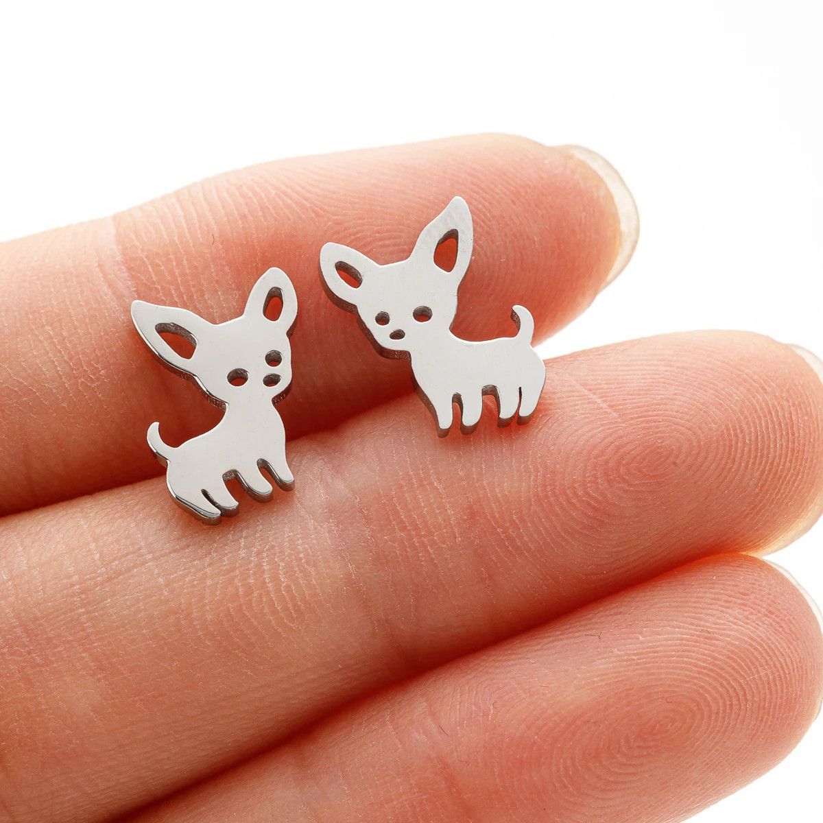 Jewelry Chihuahua Mini Stud Earrings Charm Earring Gift Size ONE SIZE - 2 Thumbnail