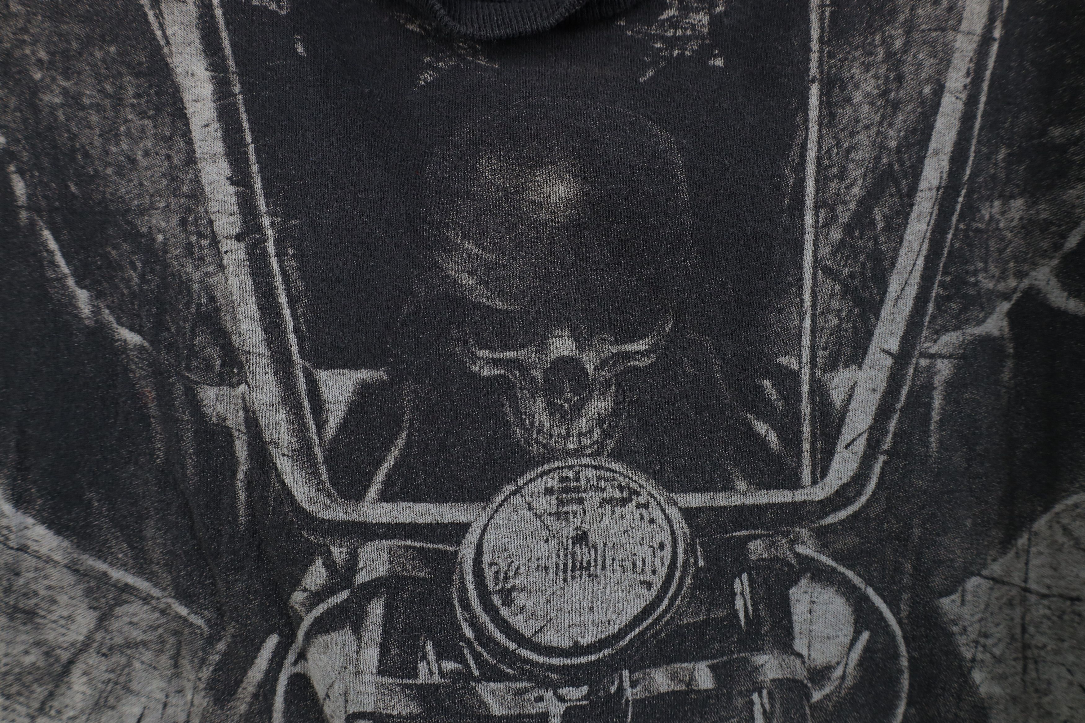 Vintage Vintage Y2K Streetwear Miami Ink Skeleton Acid Wash T-Shirt Size US L / EU 52-54 / 3 - 11 Thumbnail