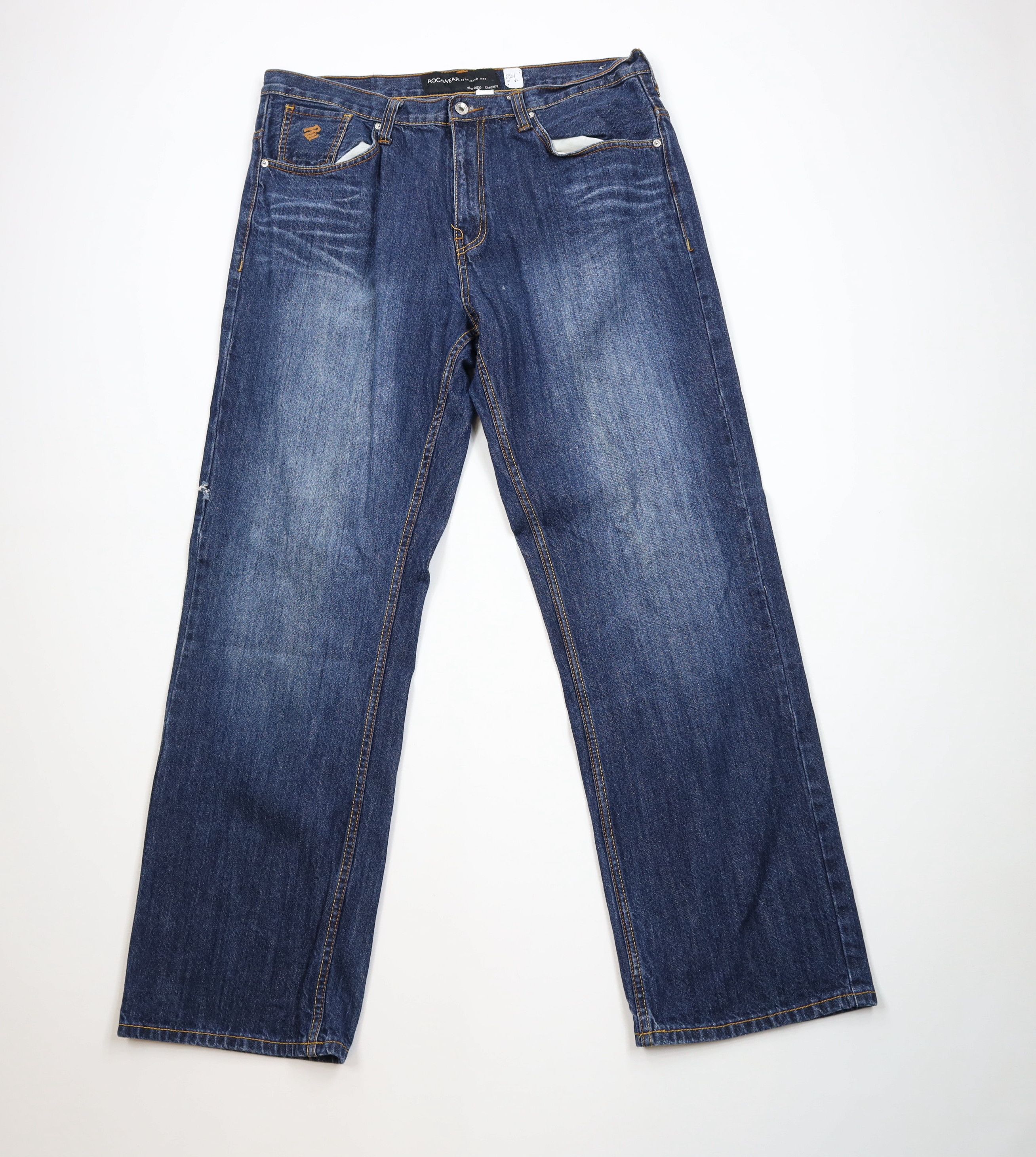 Rocawear Vintage 90s Y2K Rocawear Regular Baggy Wide Leg Denim Jeans Size US 38 / EU 54 - 1 Thumbnail