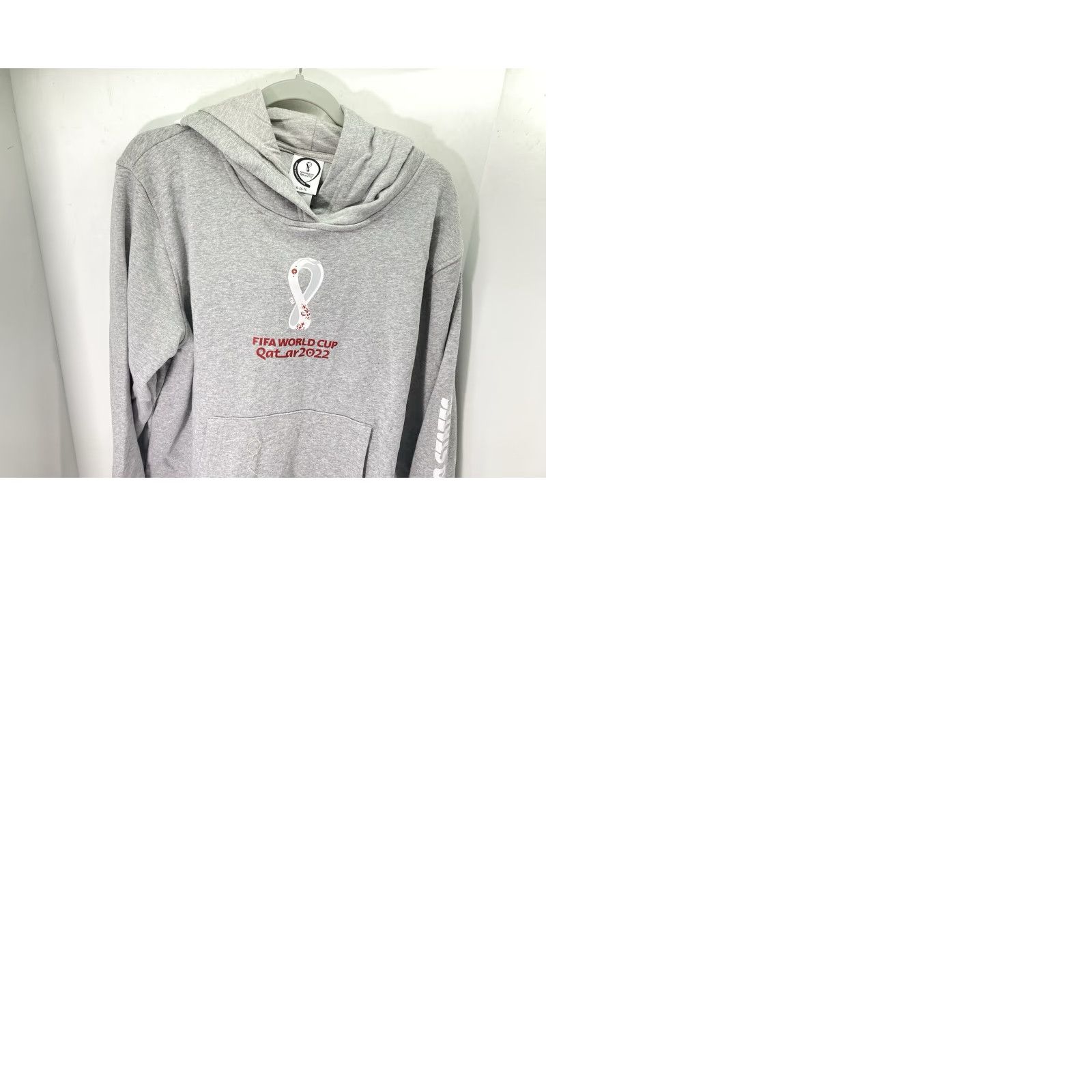 Vintage FIFA World Cup 2022 Hoodie Sweatshirt Men XL Gray Pullover Cotton USA NWT Size US XL / EU 56 / 4 - 10 Thumbnail