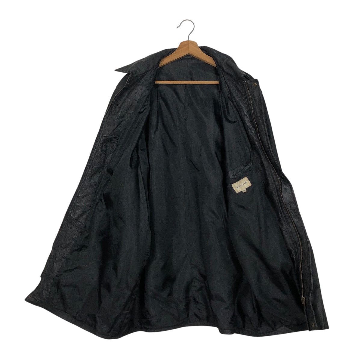 Japanese Brand 📌Rich Black Vintage Leather Jacket Vivreclub Issey Miyake Size US L / EU 52-54 / 3 - 14 Thumbnail