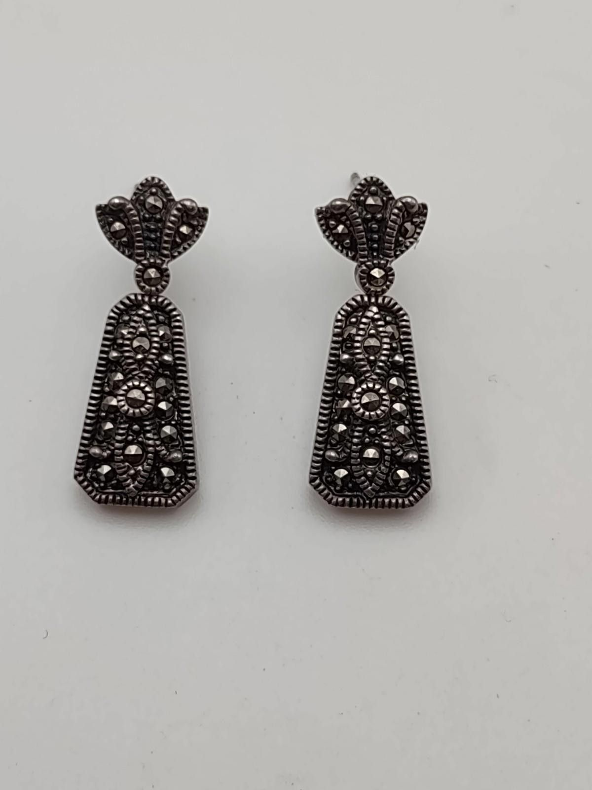 The Unbranded Brand Sterling Silver Earrings 5.8g Vintage Style Size ONE SIZE - 1 Thumbnail