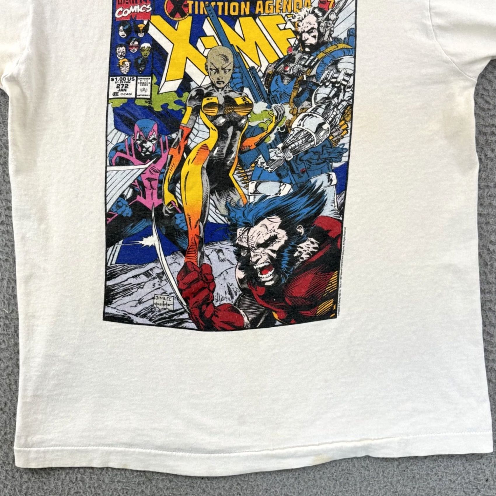 Vintage VINTAGE Marvel X-Men Shirt Large White Uncanny Xtinction Agenda Comics 90s Mens Size US L / EU 52-54 / 3 - 2 Thumbnail