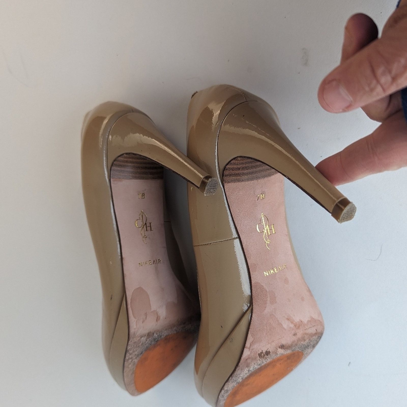 Nike Cole Haan x Nike Air Nude Patent Leather Platform Heels / 7 Size US 7 / IT 37 - 3 Thumbnail