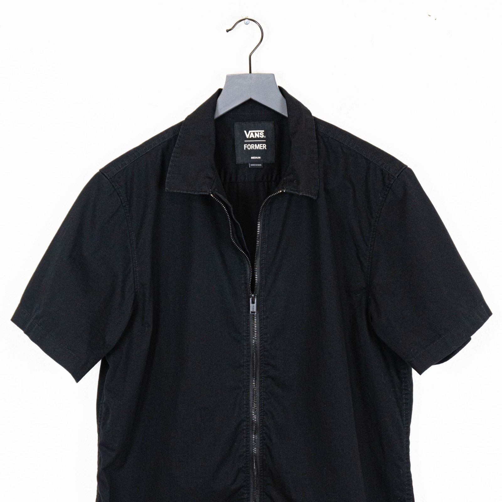 Vans VANS x FORMER Short Sleeve Zip up Shirt in Black size Medium Size US M / EU 48-50 / 2 - 3 Thumbnail