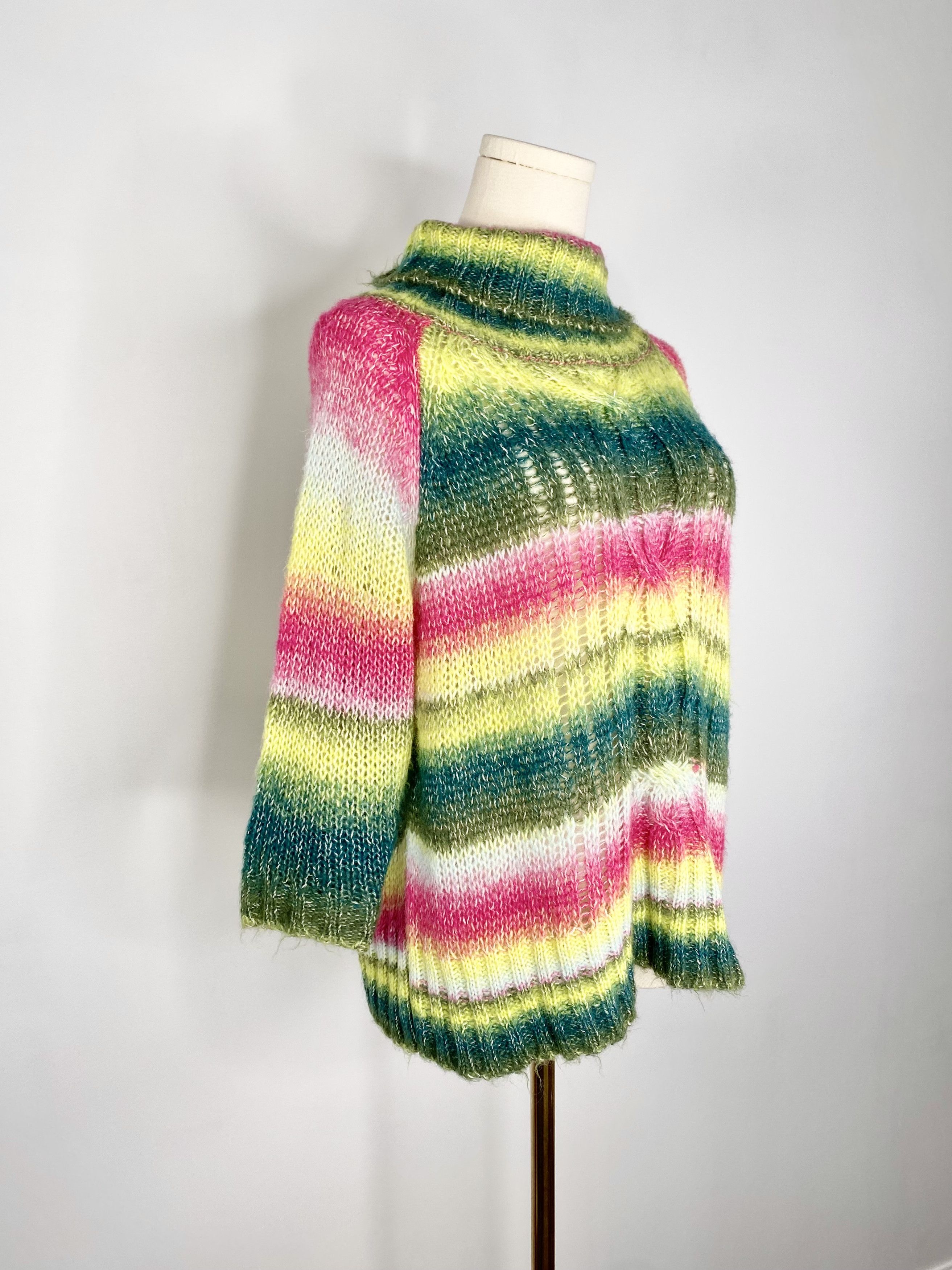 UNIONBAY UnionBay - Pink + green cable knit sweater Size ONE SIZE - 1 Thumbnail
