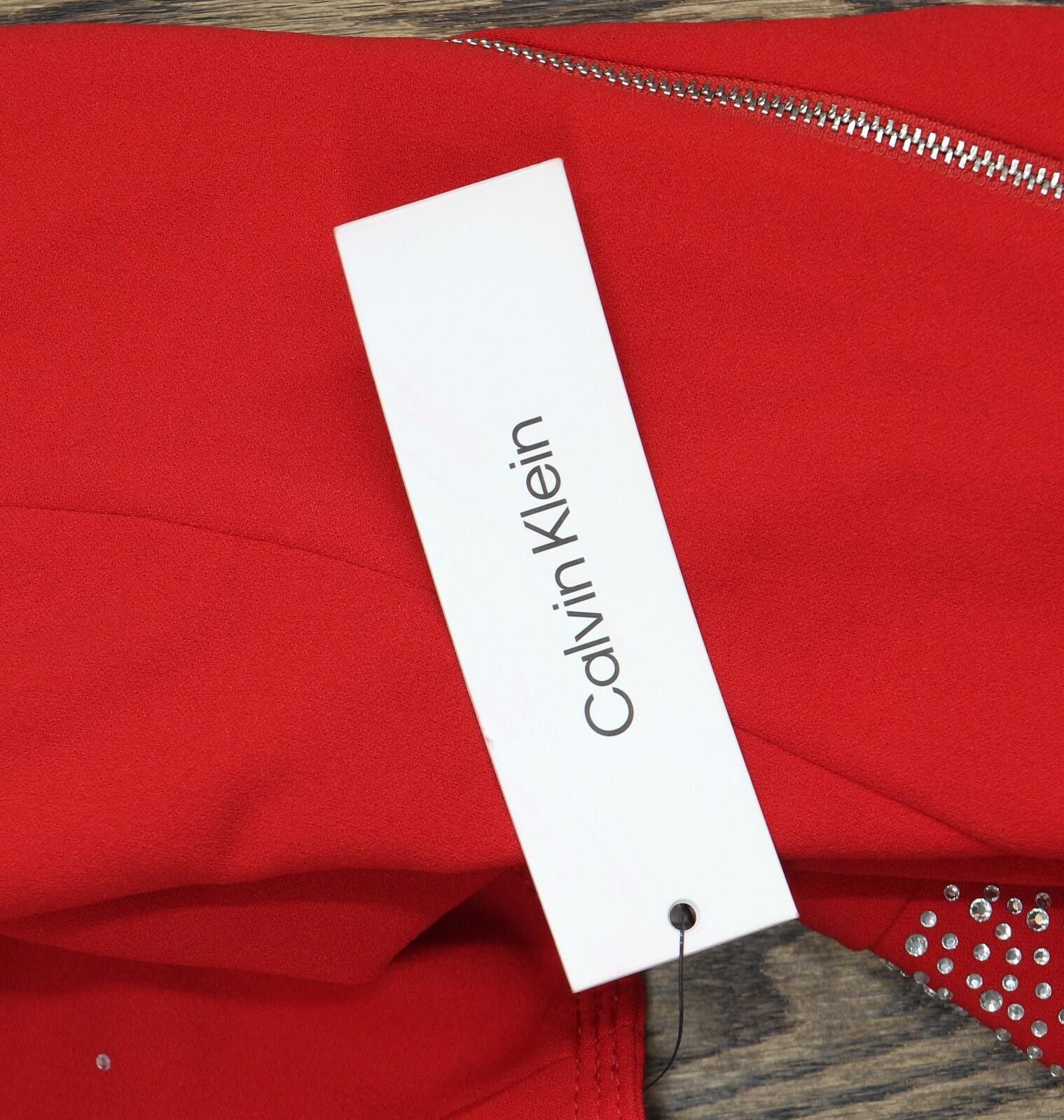 Calvin Klein Calvin Klein Bell Sleeve Back Zip Dress Cd4cc3d8 Red 6 Size M / US 6-8 / IT 42-44 - 4 Thumbnail