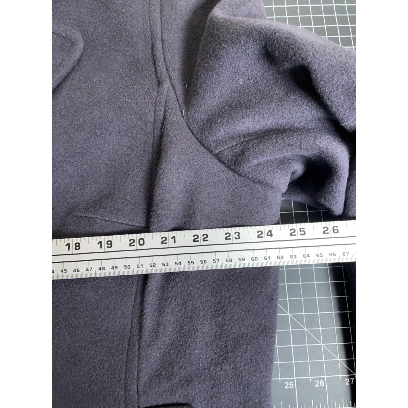 Vintage VINTAGE L.L. Bean Bellandi Wool Coat Women's 1X Dark Blue 3M Thinsulate Lining Italy Jacket/Coat Size XL / US 12-14 / IT 48-50 - 5 Thumbnail