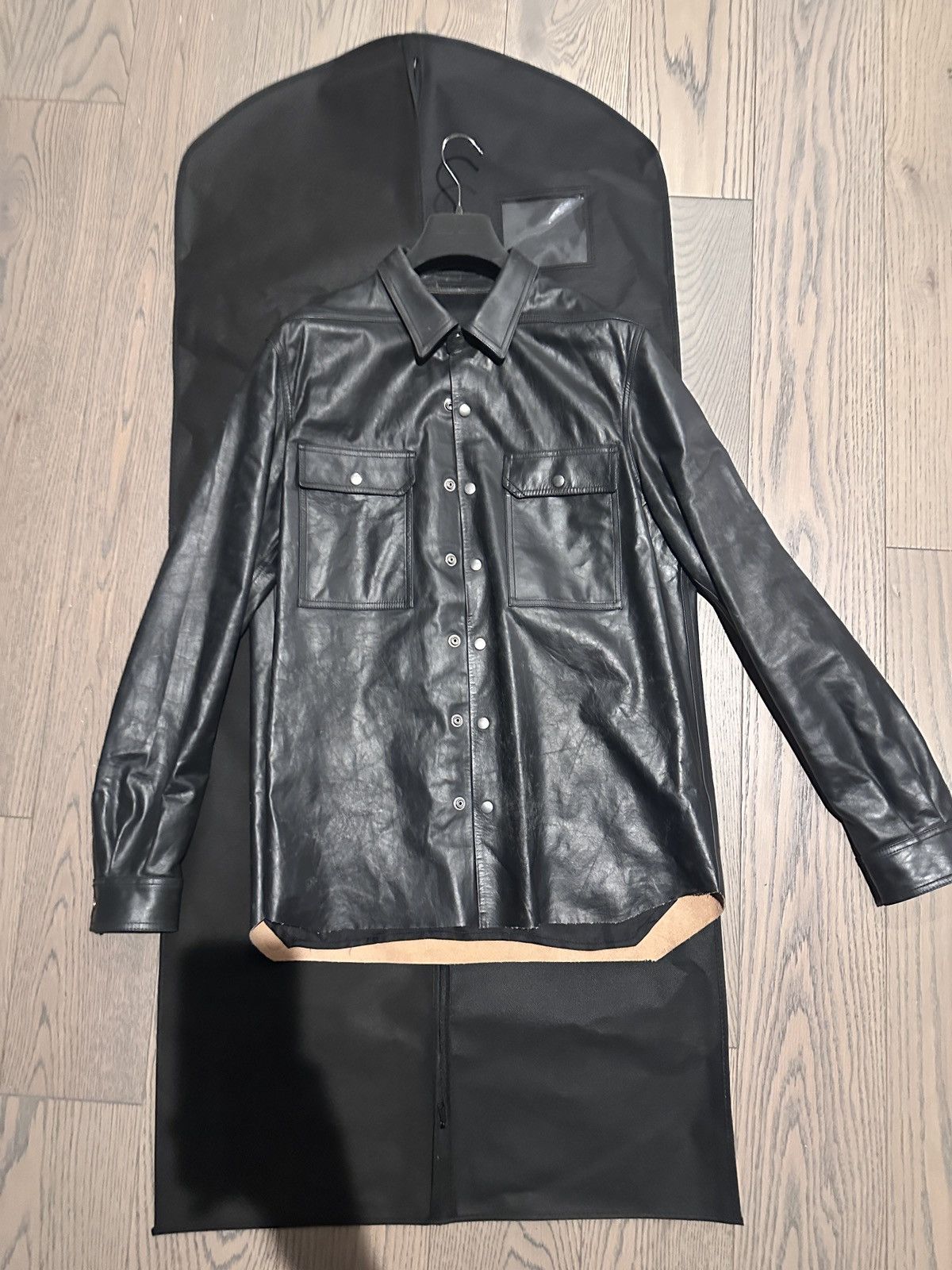 ジャケット・アウター rick owens outershirt fw22 strobe Long Hair Strobe Outershirt in Black – SVRN