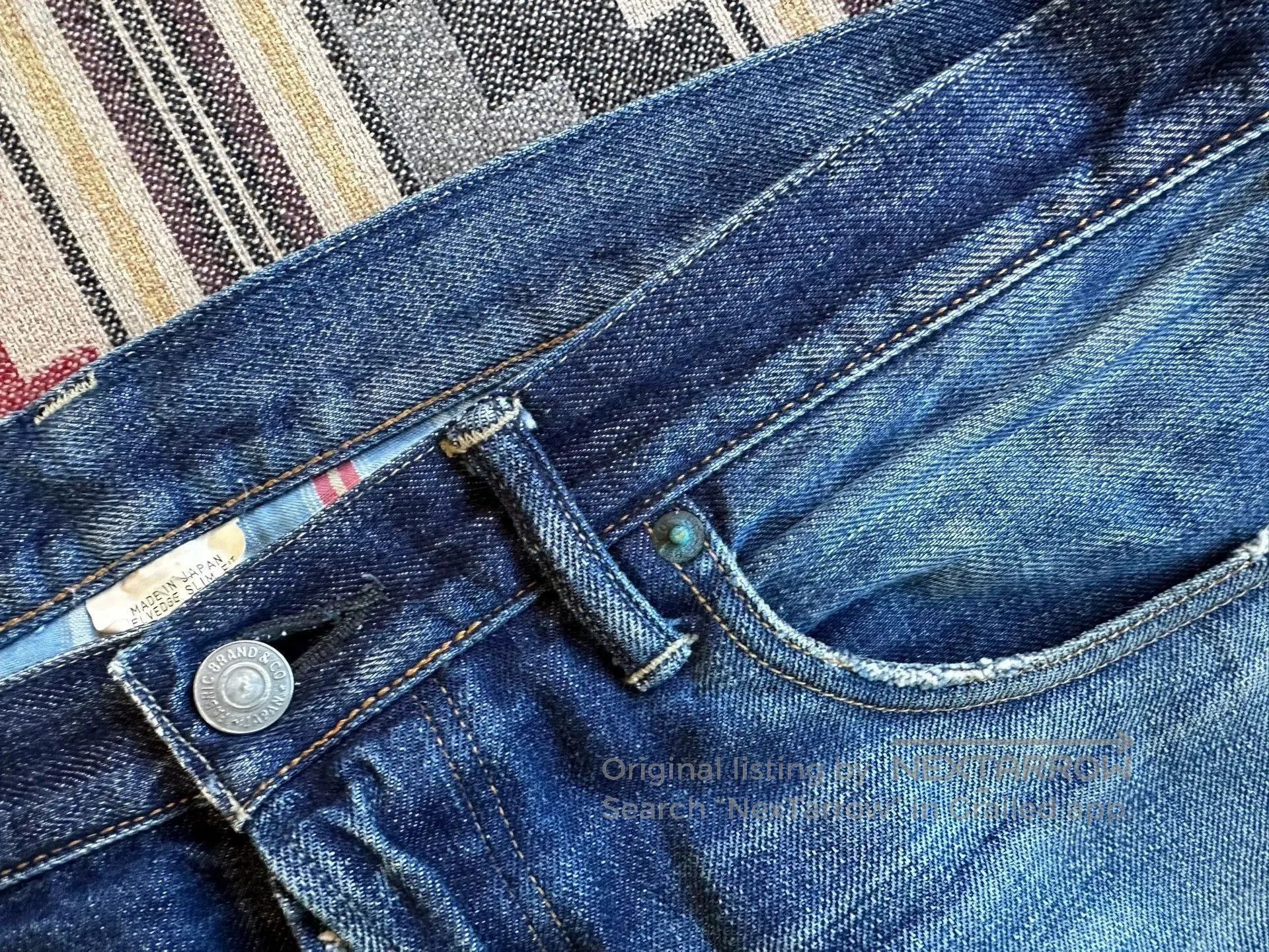 Fabric Brand & Co. Blue Denim Jeans. Size US 33 - 6 Thumbnail