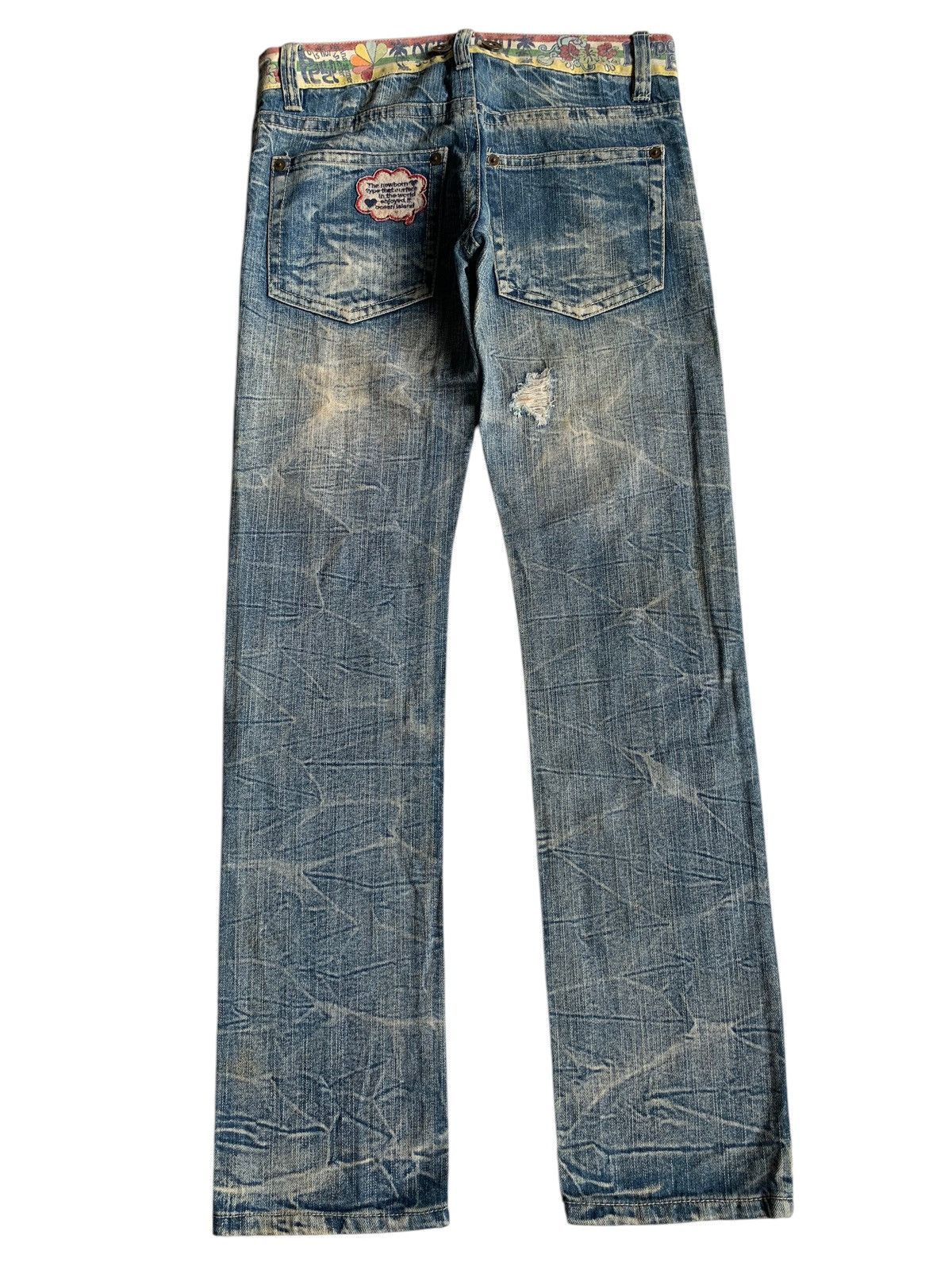 Other 💥 Vintage 90s Style Hyper Beach Stone Wash Patch Jeans Rare Size US 31 - 4 Thumbnail