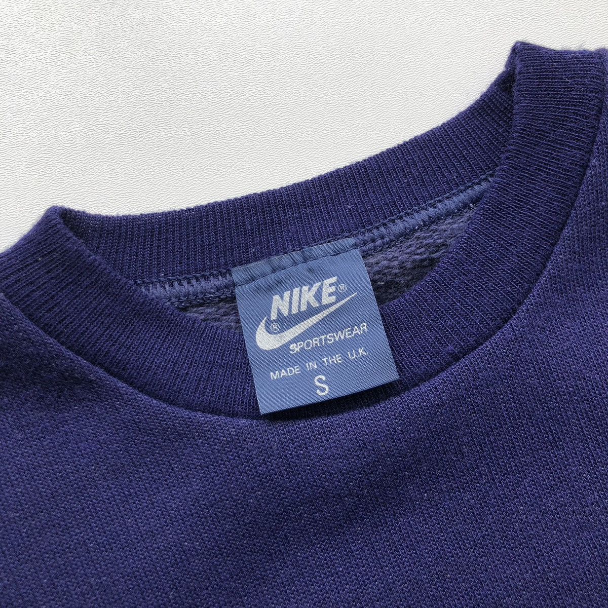 Nike × Vintage Nike 80’s Vintage Cotton Crew Neck Sweatshirt Made in UK Size US S / EU 44-46 / 1 - 7 Thumbnail