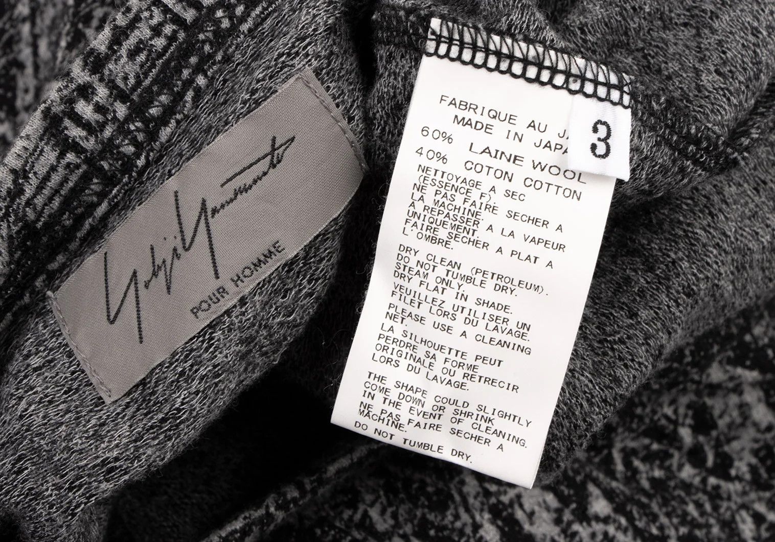 Yohji Yamamoto Yohji Yamamoto Asymmetrical Hem Knit in Black Gray Size US M / EU 48-50 / 2 - 12 Thumbnail