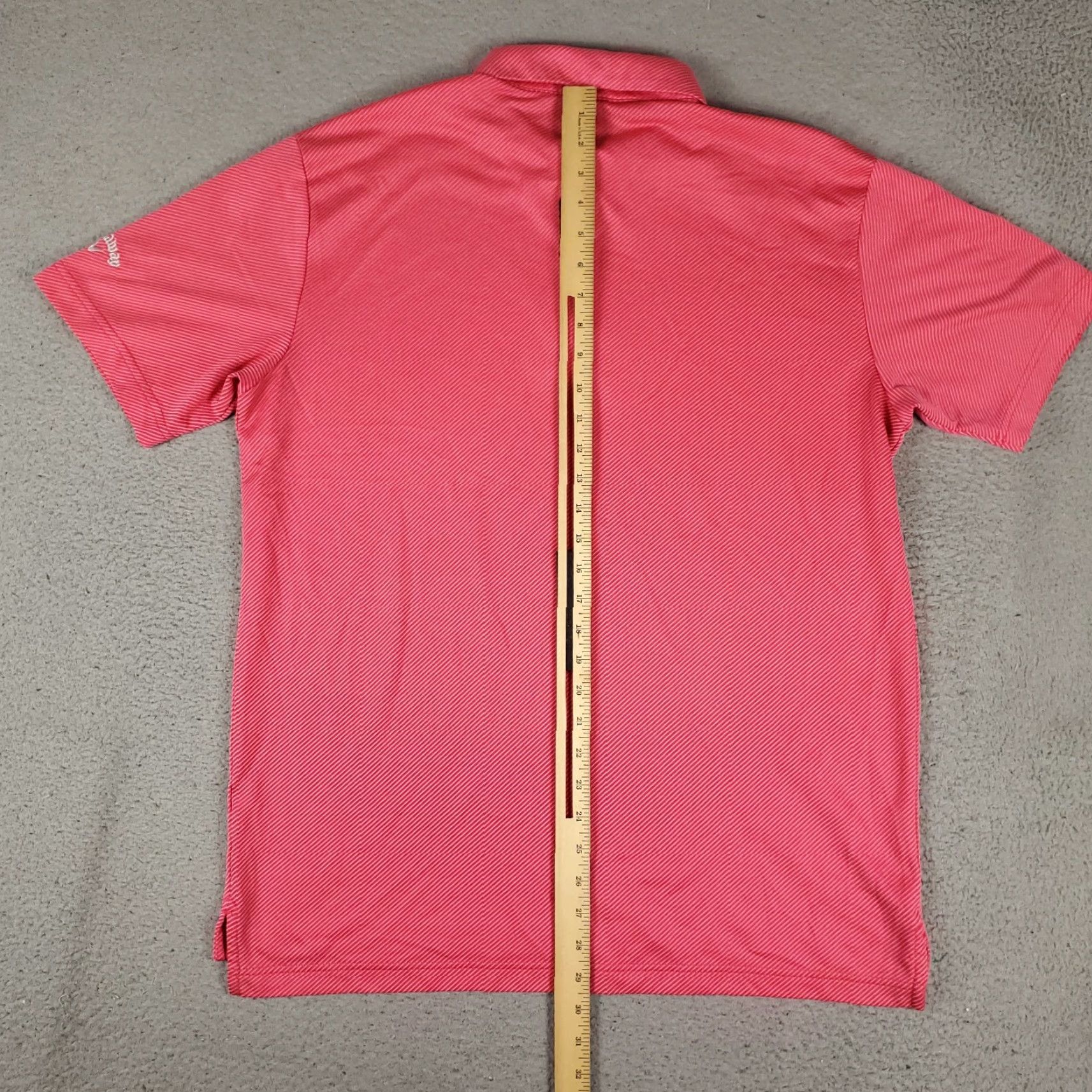 Callaway Callaway Polo Shirt Men Size Large Stripe Pink Opti Dri Fit Golf Short Sleeve Polo Shirt Mens Pink Striped Athletic Golf Shirt Size US L / EU 52-54 / 3 - 6 Thumbnail
