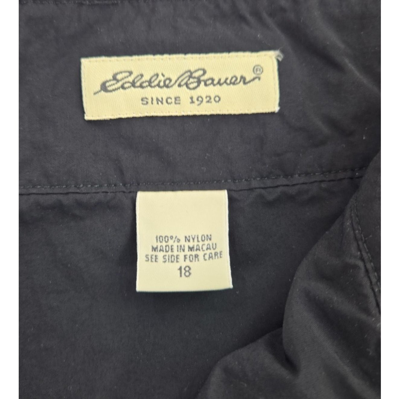 Eddie Bauer Eddie Bauer | Black, Nylon, Skort | Size 18 Size 36" / US 14 / IT 50 - 4 Thumbnail