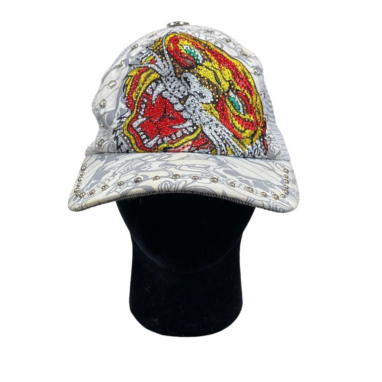 Other Y2K Style Rhinestone Embellished Tiger Mesh Trucker Snapback Size ONE SIZE - 1 Thumbnail