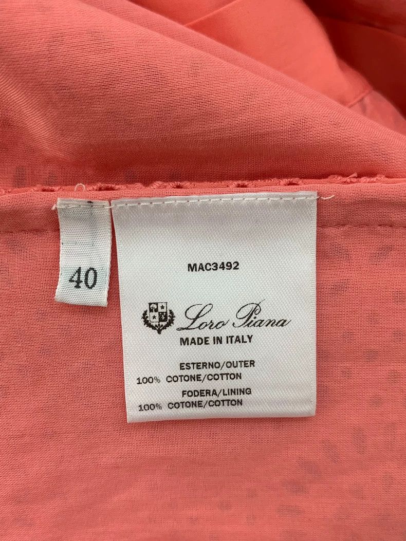 Loro Piana LORO PIANA Orange pink lace-trimmed dress with laces Size M / US 6-8 / IT 42-44 - 5 Thumbnail