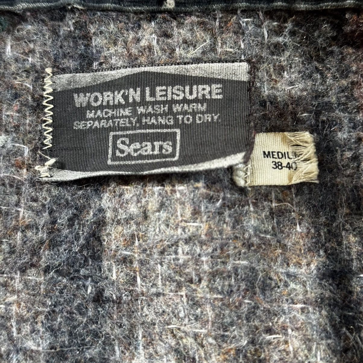 Vintage 70s Sears Work'n Leisure Denim Chore Blanket Distressed Size US L / EU 52-54 / 3 - 7 Thumbnail