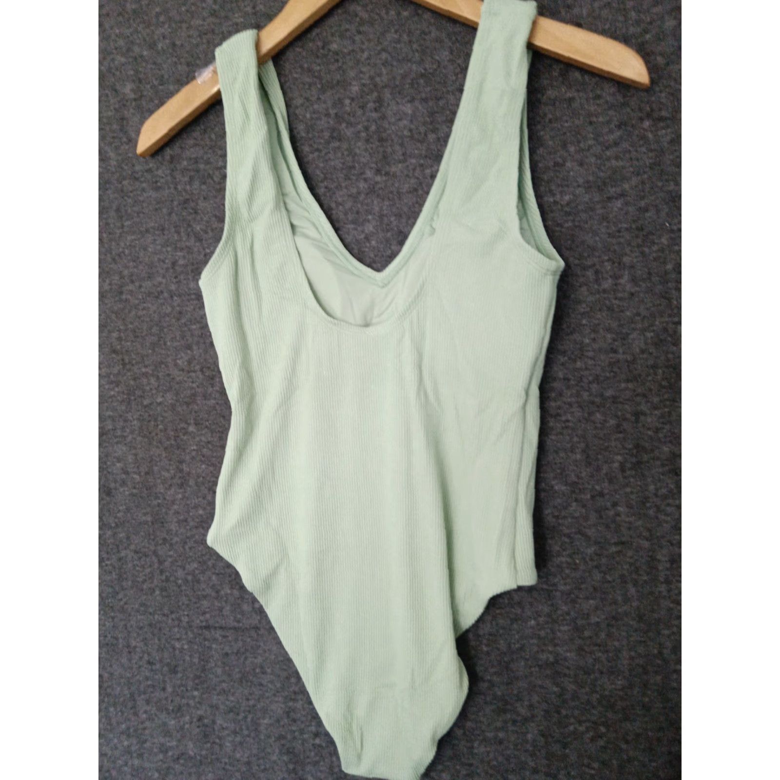 Vintage Toluca One Piece Shirt Women S Eucalyptus Hybrid Ribbed Maxi Belted Swim Sexy Beach Size ONE SIZE - 7 Thumbnail