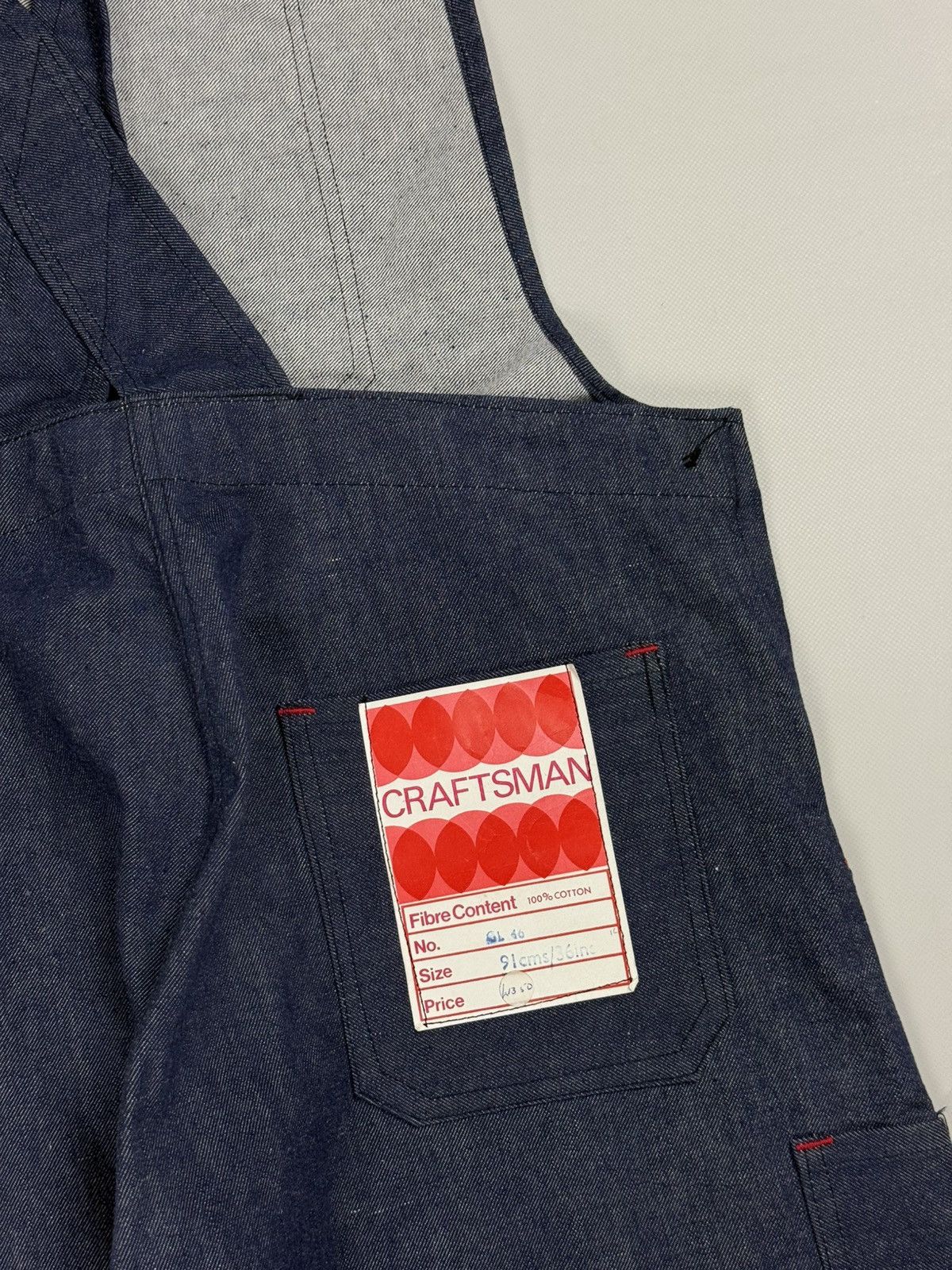 Craftsman × Vintage Deadstock VTG Craftsman Workwear Sanfor Shrunk Overalls Bib Size US 36 / EU 52 - 24 Thumbnail
