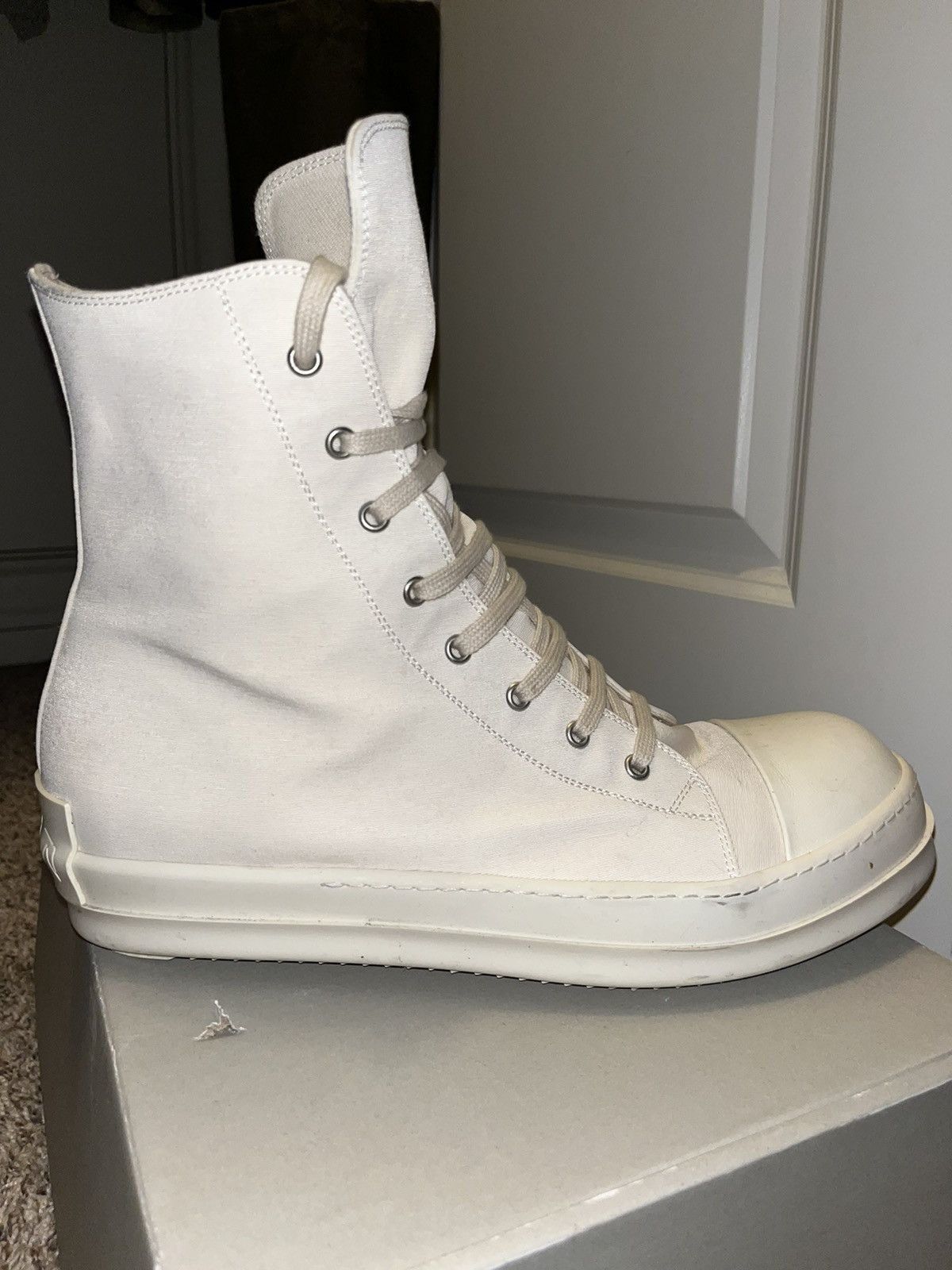 Rick Owens Rick Owens Drkshdw Hi-Top Sneakers Size US 13 / EU 46 - 3 Thumbnail