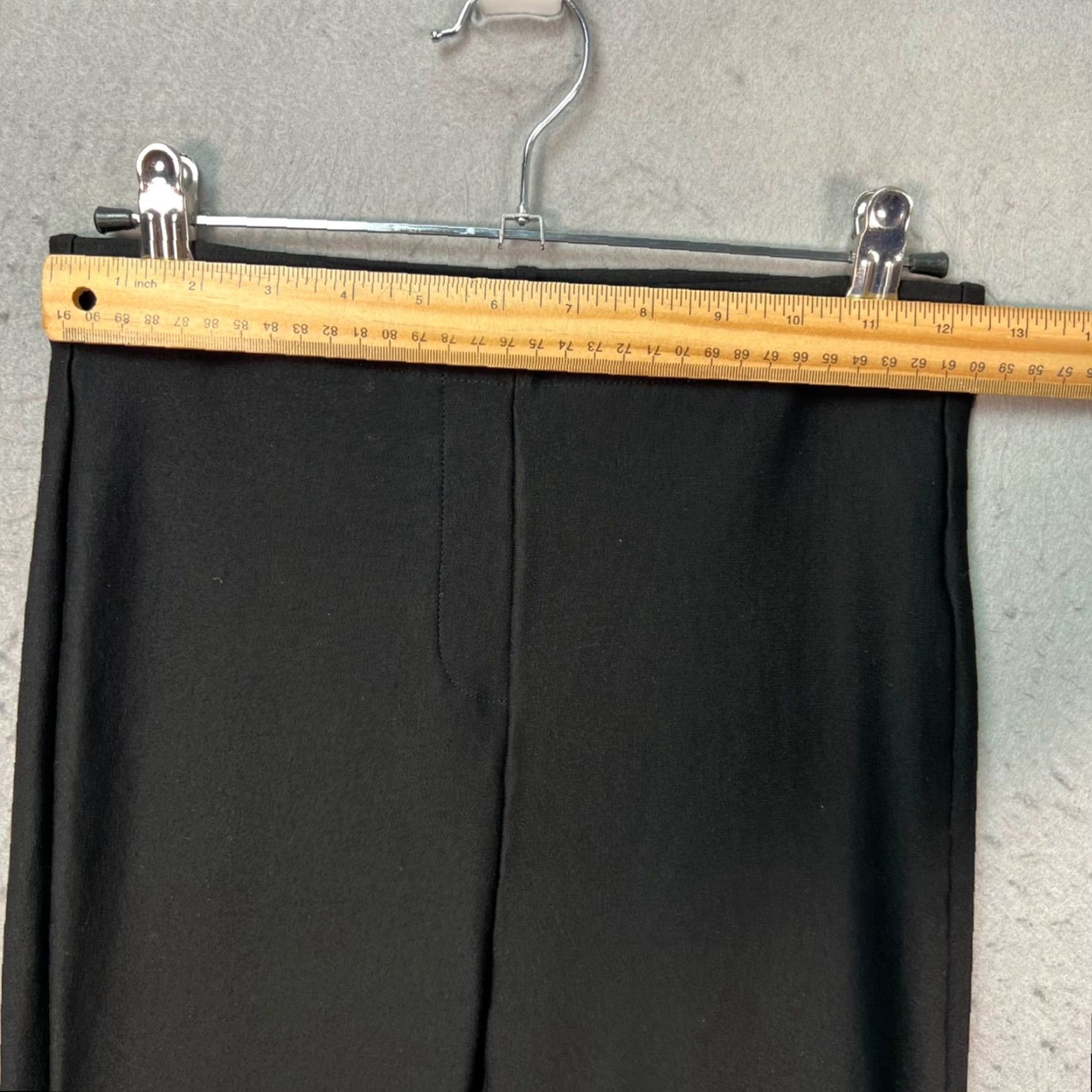 Vintage Commons Womens Small Black Flared Pants Casual Front Flat High Rise Inseam 31 In Stretch Pocketless (If No Pockets) Regular Size S Women Pants Size 28" / US 6 / IT 42 - 5 Thumbnail
