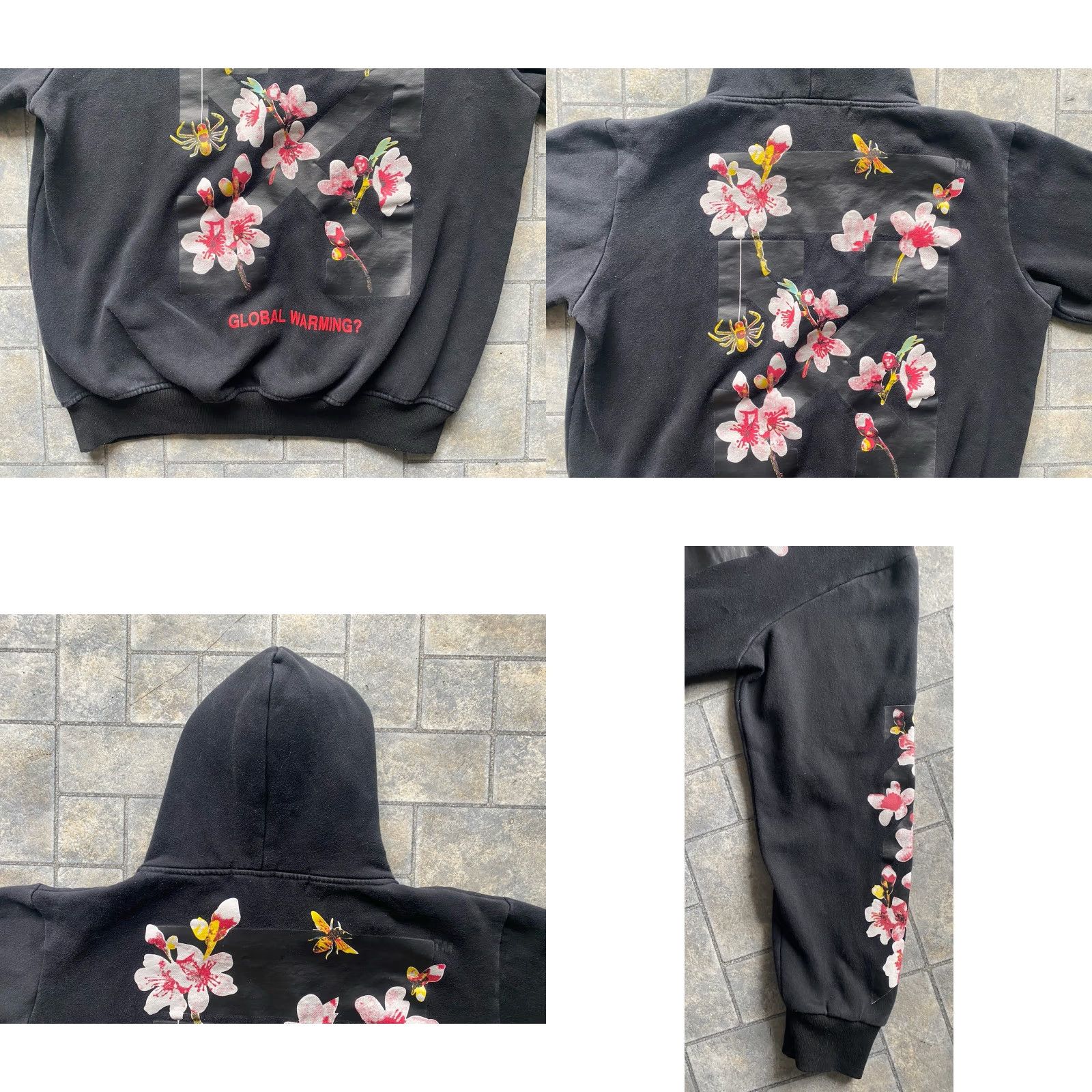Vintage VINTAGE Off Whitthmte Hoodie Mens 2XL Pullover Black 2013 Global Warming Main Label Damaged Size US XXL / EU 58 / 5 - 10 Thumbnail