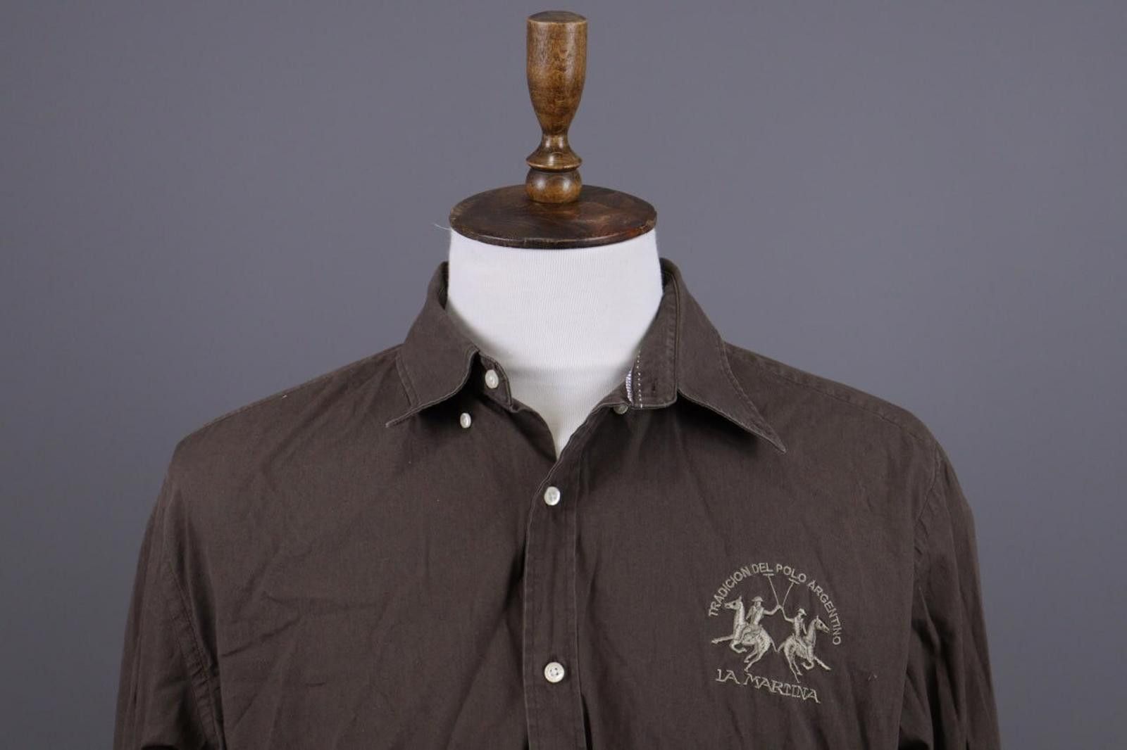 Designer La Marina Buenos Aires Brown Shirt Size XXL Size US XXL / EU 58 / 5 - 4 Thumbnail