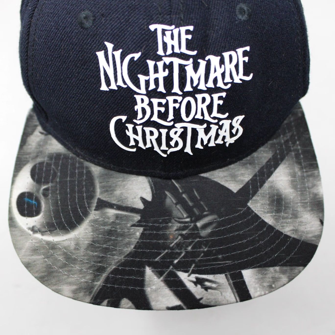 Disney Disney Nightmare Before Christmas Hat Adult Snapback Black Baseball Cap Size ONE SIZE - 7 Thumbnail