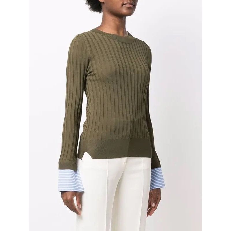 Essentiel Antwerp NWOT Essentiel Antwerp Knit Contrast Cuff Sweater S $350 Size S / US 4 / IT 40 - 1 Thumbnail