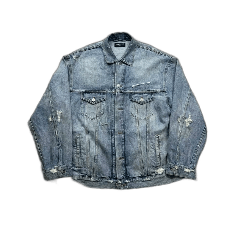 Balenciaga Balenciaga Denim Jacket Waterfall Design Size US XS / EU 42 / 0 - 1 Thumbnail