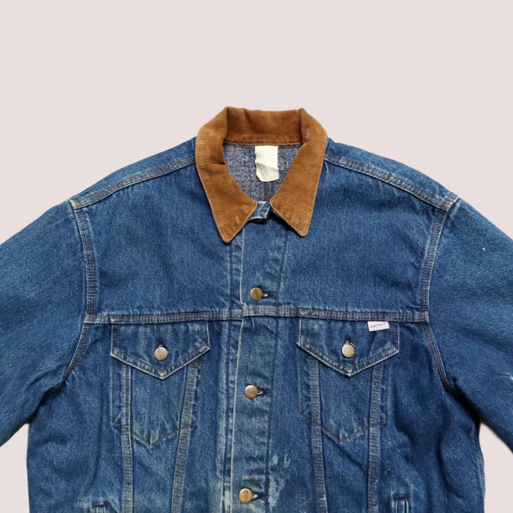 Carhartt Vintage Carhartt Denim Trucker Jacket Medium Wash 44 Mens Size 44 WIP Size US 44 / EU 60 - 1 Thumbnail