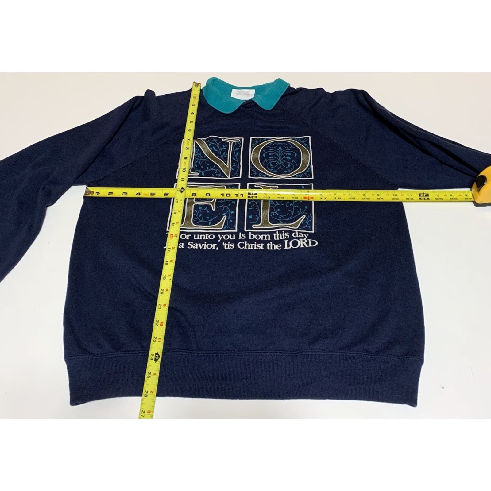 Vintage VINTAGE 90s Noel Christmas Mom Crewneck Sweatshirt With Collar Made In USA Size L Blue Mens? Size L / US 10 / IT 46 - 4 Thumbnail