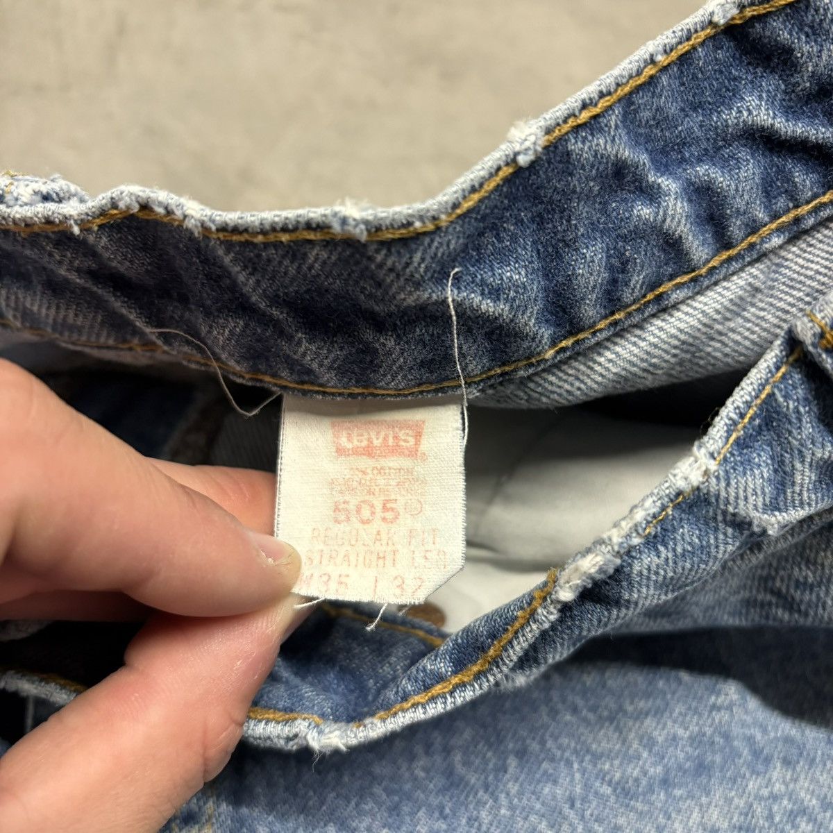 Levi's Vintage 90s Levis Denim Jeans Orange Tab Faded Grunge Size US 34 / EU 50 - 6 Thumbnail
