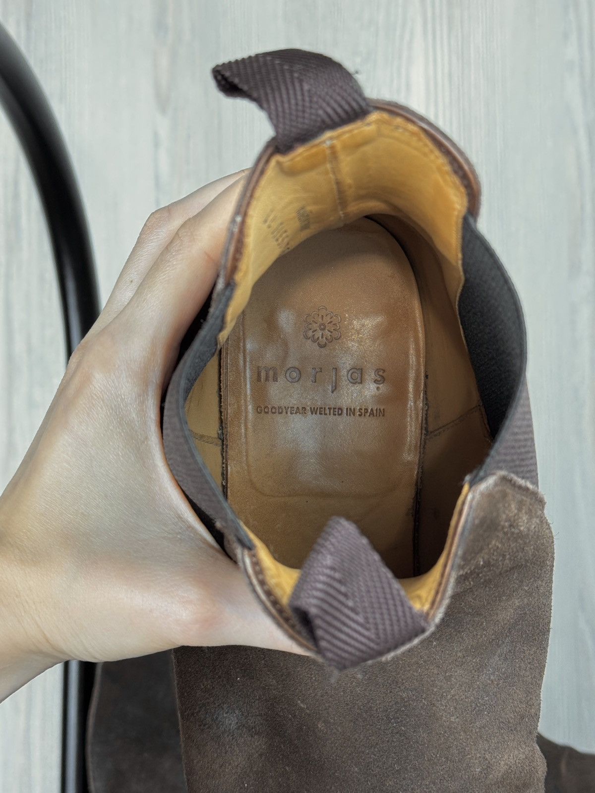 MORJAS Morjas Brown Suede Leather Chelsea Boots size UK11 US12 Size US 12 / EU 45 - 14 Thumbnail