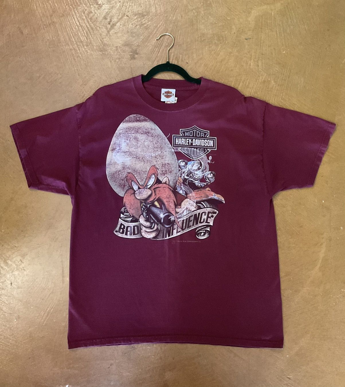 Hanes Vintage Harley-Davidson “Bad Influence” Tee Size US XL / EU 56 / 4 - 1 Thumbnail